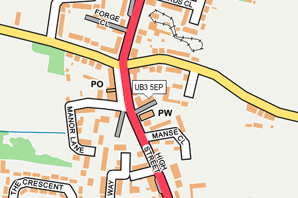 UB3 5EP map - OS OpenMap – Local (Ordnance Survey)