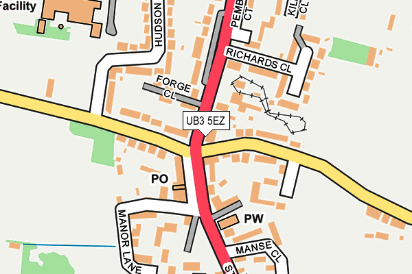 UB3 5EZ map - OS OpenMap – Local (Ordnance Survey)