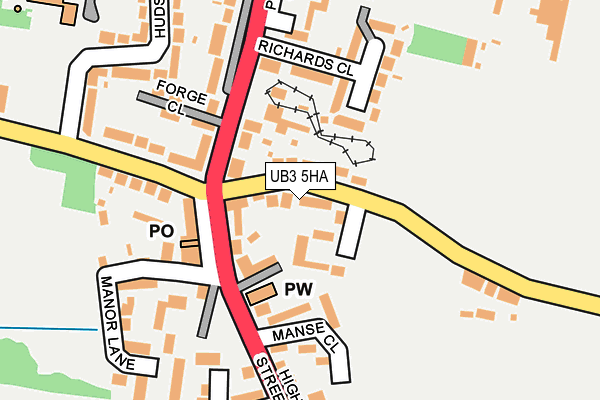 UB3 5HA map - OS OpenMap – Local (Ordnance Survey)