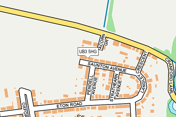 UB3 5HG map - OS OpenMap – Local (Ordnance Survey)