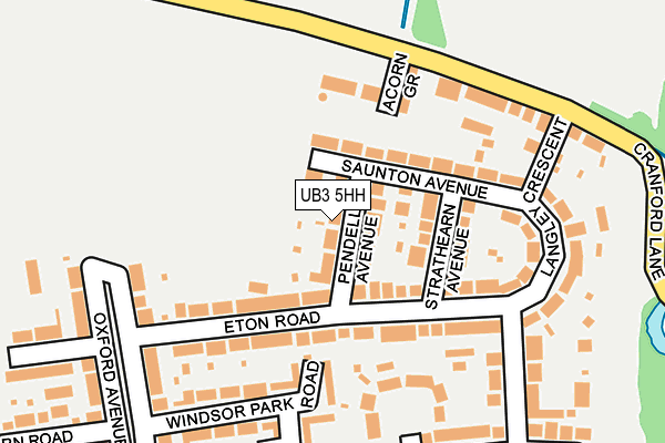 UB3 5HH map - OS OpenMap – Local (Ordnance Survey)