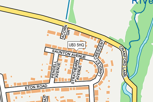 UB3 5HQ map - OS OpenMap – Local (Ordnance Survey)