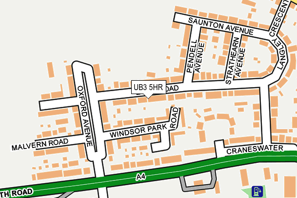 UB3 5HR map - OS OpenMap – Local (Ordnance Survey)