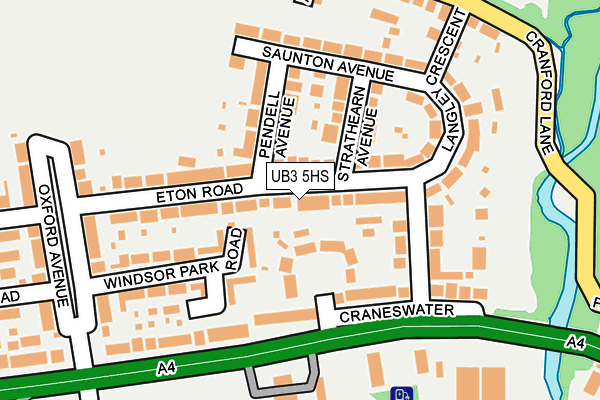 UB3 5HS map - OS OpenMap – Local (Ordnance Survey)
