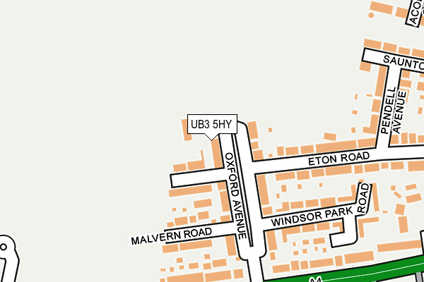 UB3 5HY map - OS OpenMap – Local (Ordnance Survey)