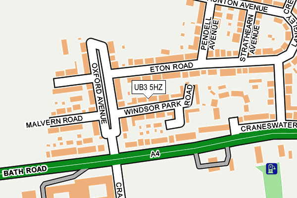 UB3 5HZ map - OS OpenMap – Local (Ordnance Survey)