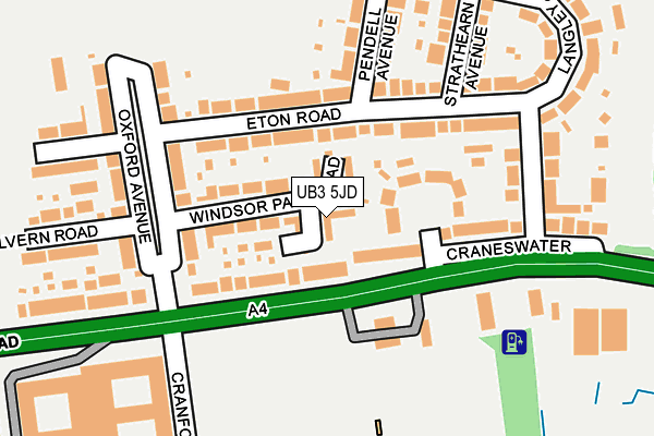 UB3 5JD map - OS OpenMap – Local (Ordnance Survey)