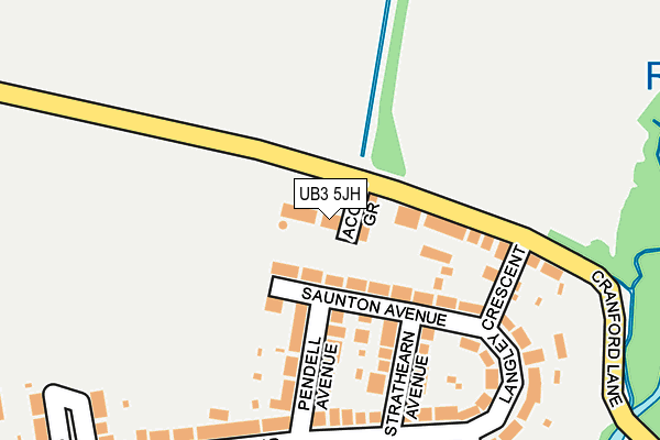 UB3 5JH map - OS OpenMap – Local (Ordnance Survey)