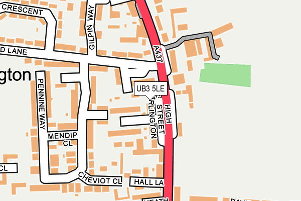 UB3 5LE map - OS OpenMap – Local (Ordnance Survey)
