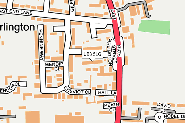 UB3 5LG map - OS OpenMap – Local (Ordnance Survey)