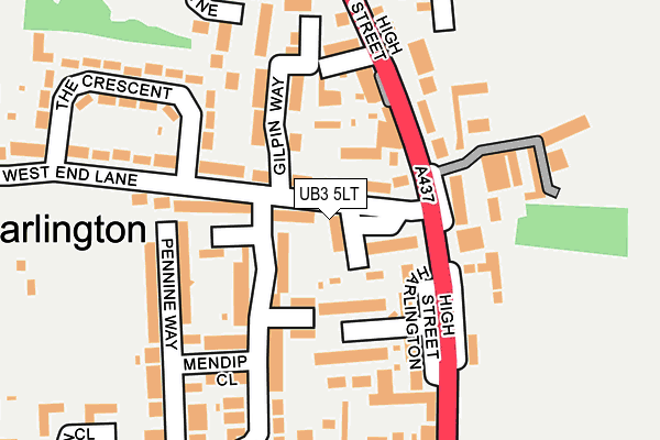 UB3 5LT map - OS OpenMap – Local (Ordnance Survey)