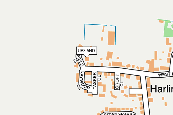 UB3 5ND map - OS OpenMap – Local (Ordnance Survey)