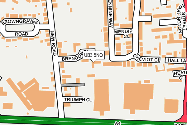 UB3 5NQ map - OS OpenMap – Local (Ordnance Survey)