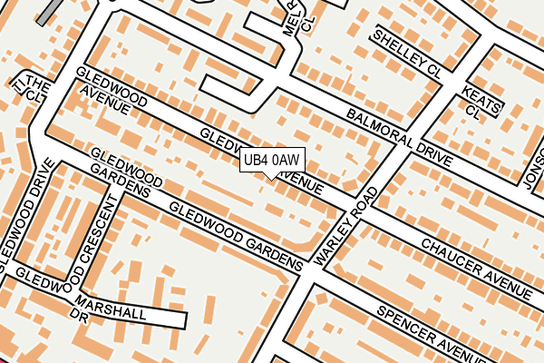 UB4 0AW map - OS OpenMap – Local (Ordnance Survey)