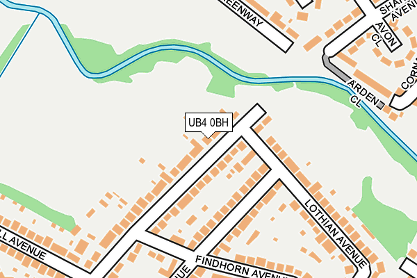 UB4 0BH map - OS OpenMap – Local (Ordnance Survey)