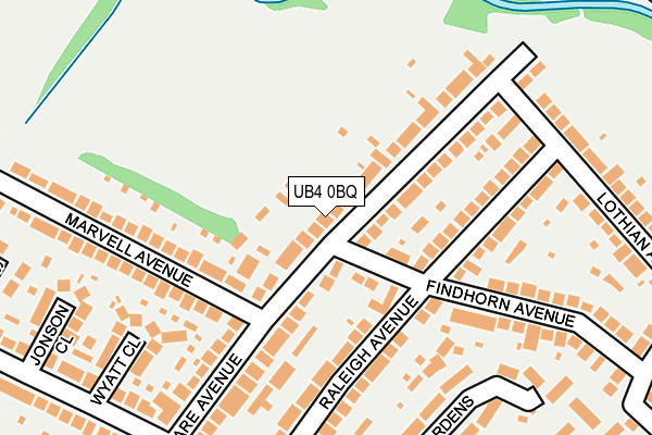 UB4 0BQ map - OS OpenMap – Local (Ordnance Survey)