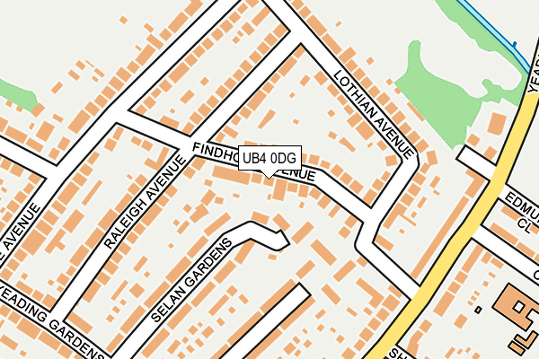 UB4 0DG map - OS OpenMap – Local (Ordnance Survey)