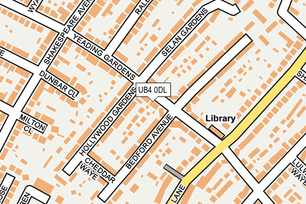 UB4 0DL map - OS OpenMap – Local (Ordnance Survey)