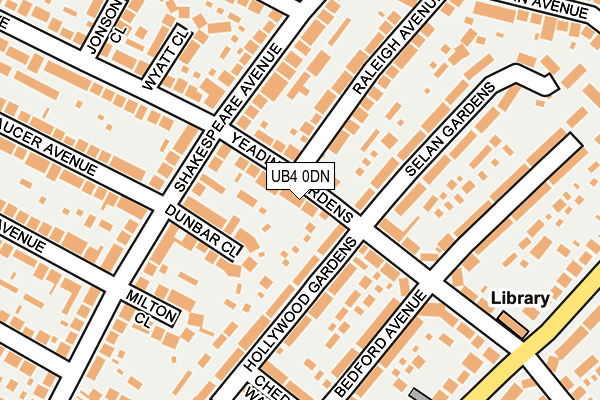 UB4 0DN map - OS OpenMap – Local (Ordnance Survey)