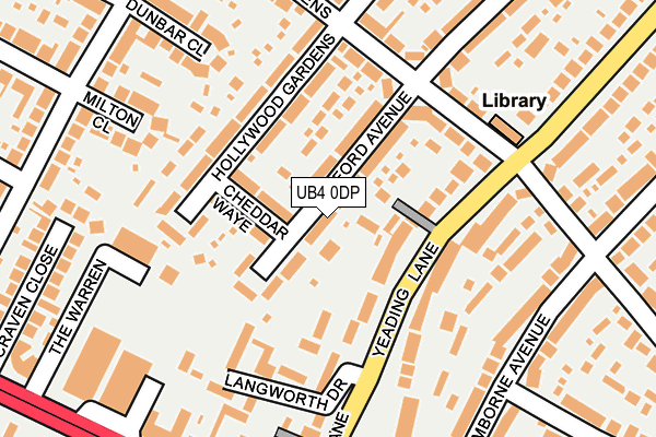 UB4 0DP map - OS OpenMap – Local (Ordnance Survey)