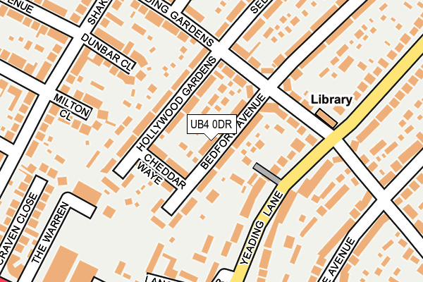UB4 0DR map - OS OpenMap – Local (Ordnance Survey)