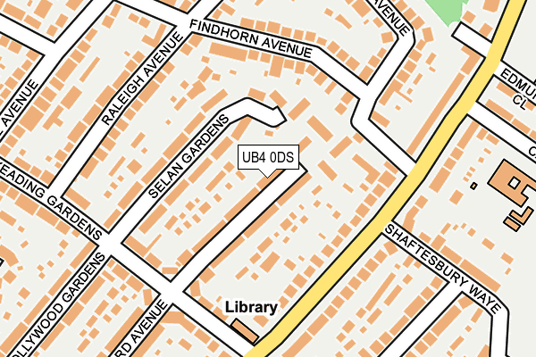 UB4 0DS map - OS OpenMap – Local (Ordnance Survey)