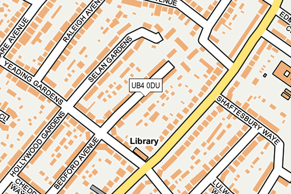 UB4 0DU map - OS OpenMap – Local (Ordnance Survey)