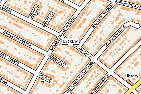 UB4 0DW map - OS OpenMap – Local (Ordnance Survey)