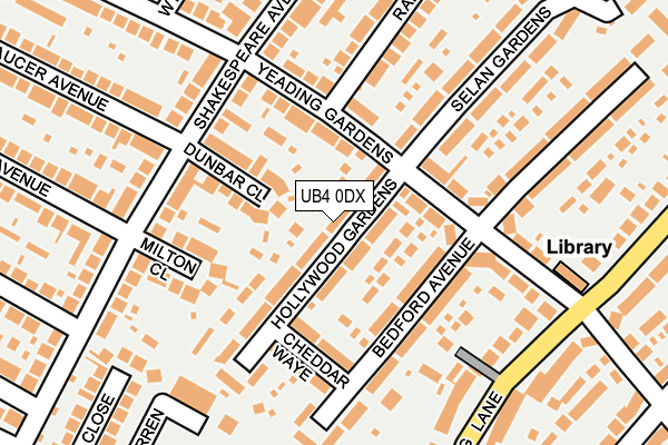 UB4 0DX map - OS OpenMap – Local (Ordnance Survey)