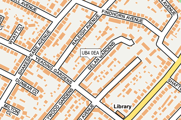 UB4 0EA map - OS OpenMap – Local (Ordnance Survey)