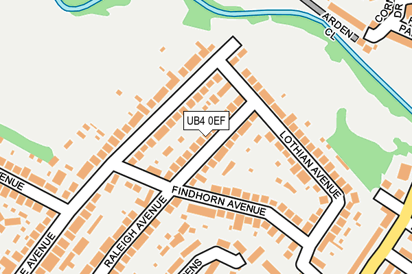 UB4 0EF map - OS OpenMap – Local (Ordnance Survey)
