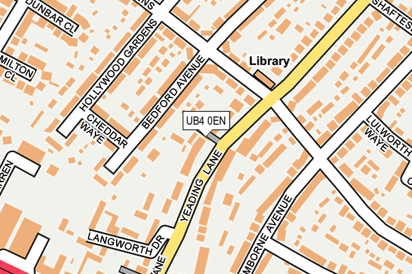 UB4 0EN map - OS OpenMap – Local (Ordnance Survey)