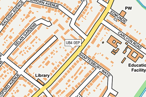 UB4 0EP map - OS OpenMap – Local (Ordnance Survey)
