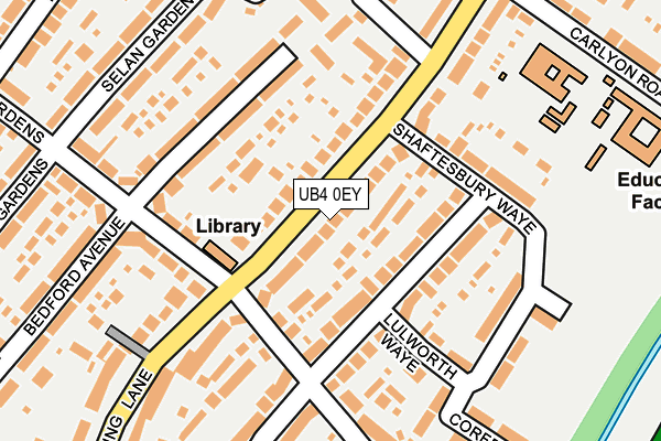 UB4 0EY map - OS OpenMap – Local (Ordnance Survey)