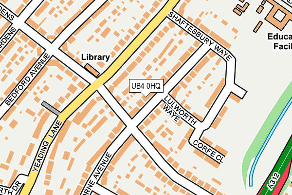 UB4 0HQ map - OS OpenMap – Local (Ordnance Survey)