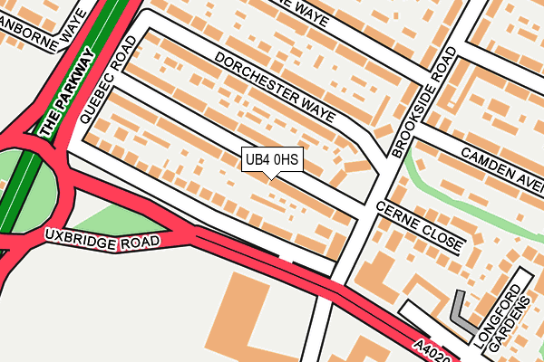 UB4 0HS map - OS OpenMap – Local (Ordnance Survey)