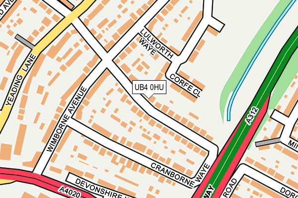 UB4 0HU map - OS OpenMap – Local (Ordnance Survey)