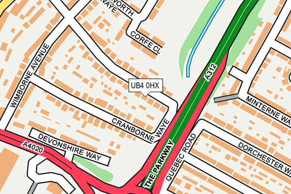 UB4 0HX map - OS OpenMap – Local (Ordnance Survey)