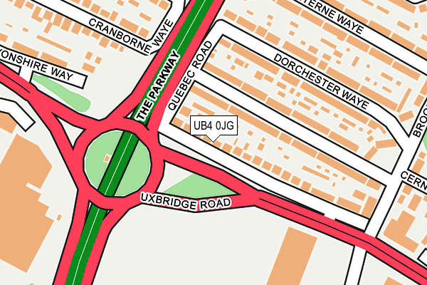 UB4 0JG map - OS OpenMap – Local (Ordnance Survey)