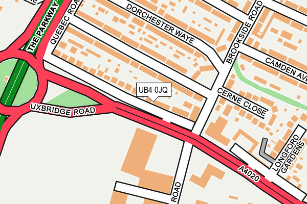 UB4 0JQ map - OS OpenMap – Local (Ordnance Survey)
