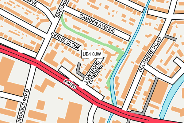 UB4 0JW map - OS OpenMap – Local (Ordnance Survey)