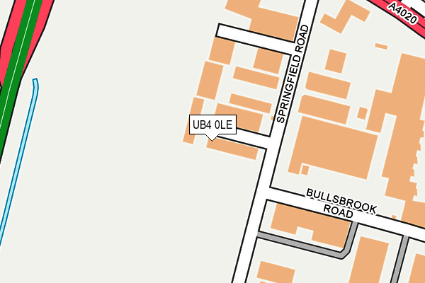 UB4 0LE map - OS OpenMap – Local (Ordnance Survey)