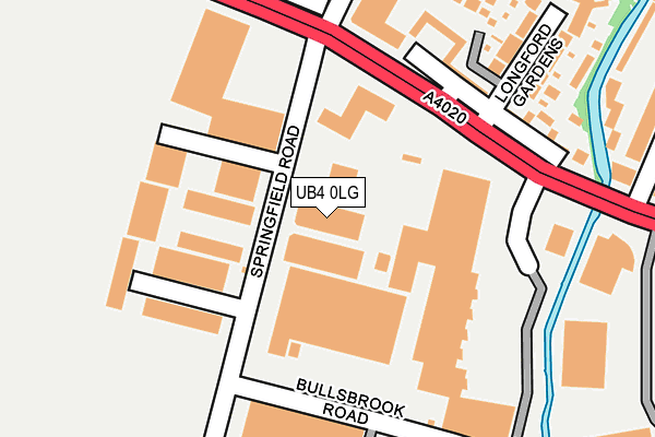UB4 0LG map - OS OpenMap – Local (Ordnance Survey)