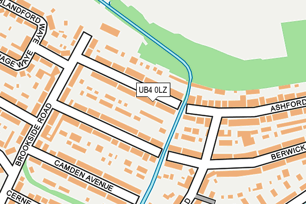 UB4 0LZ map - OS OpenMap – Local (Ordnance Survey)