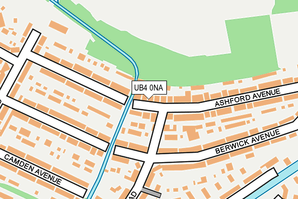 UB4 0NA map - OS OpenMap – Local (Ordnance Survey)