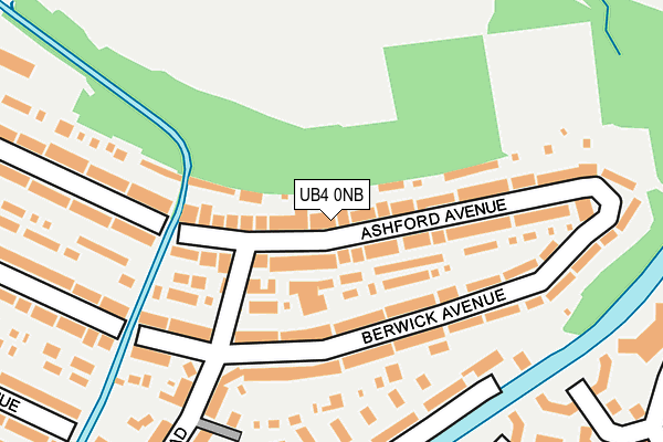 UB4 0NB map - OS OpenMap – Local (Ordnance Survey)