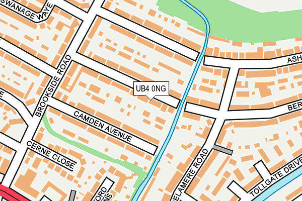 UB4 0NG map - OS OpenMap – Local (Ordnance Survey)
