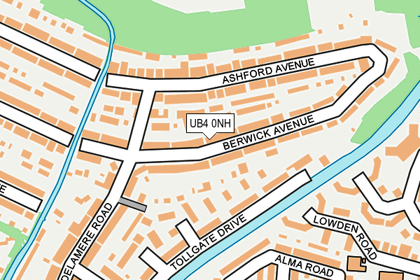 UB4 0NH map - OS OpenMap – Local (Ordnance Survey)
