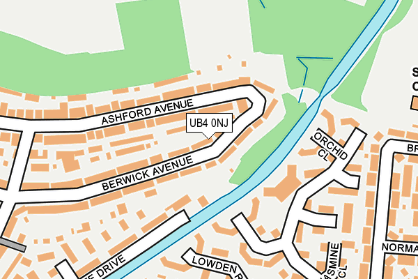 UB4 0NJ map - OS OpenMap – Local (Ordnance Survey)