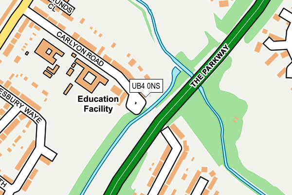 UB4 0NS map - OS OpenMap – Local (Ordnance Survey)